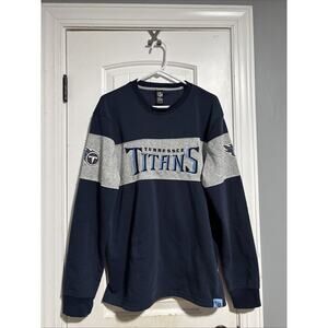 Tennessee Titans Shirt Men L Blue Sweatshirt Embroidered Logo NFL Football